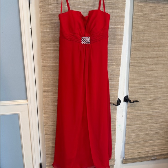 Aspeed Red Gown with crystal Embellishment